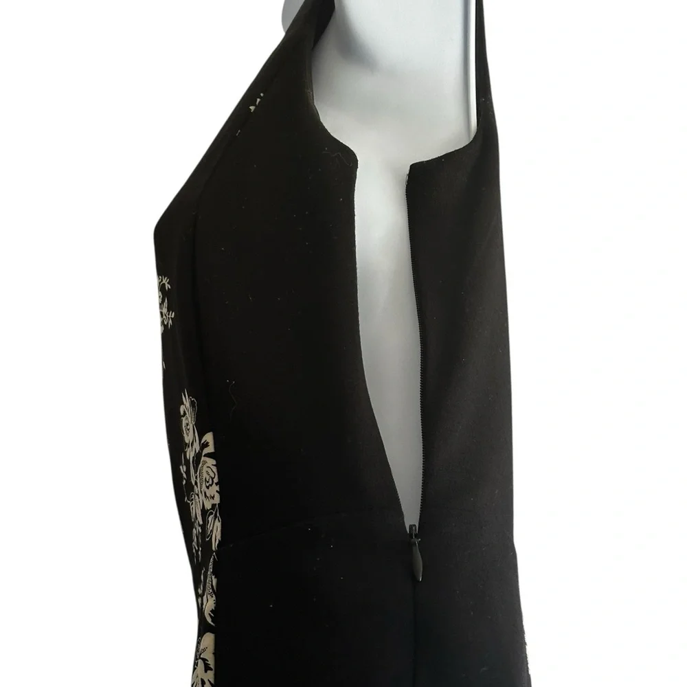 Eric + lani Black & White Floral Dress, Gothic Style,Whimsical Design,Romantic - Picture 3 of 16